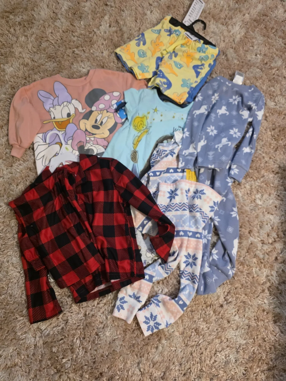 Kids Mixed Pajama Set - Blue, Red, Pink, Yellow, Light Blue